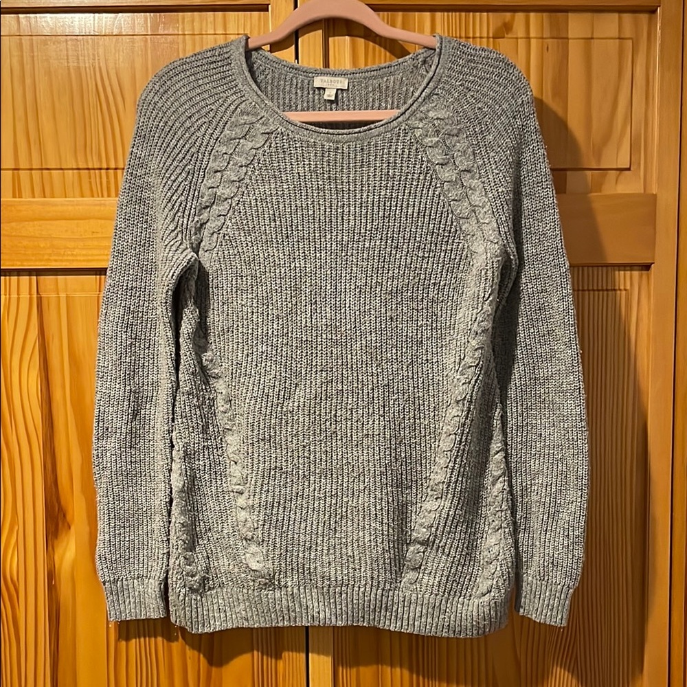 Talbots woman’s Gray Crew Neck Sweater